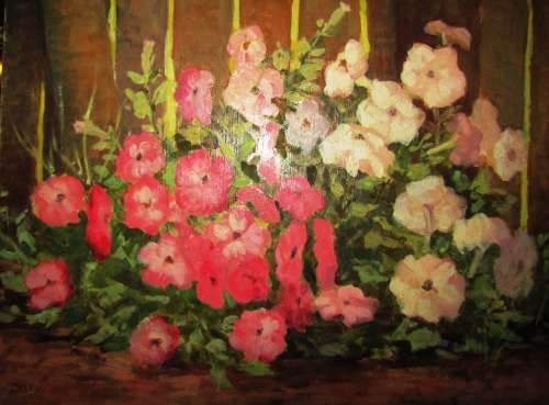 STILL LIFE OIL on BOARD BY Prof. O. J. P. OXLEY  (Professor in Art -  Natal Tech Art School 1940`s)
