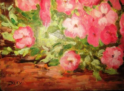 STILL LIFE OIL on BOARD BY Prof. O. J. P. OXLEY  (Professor in Art -  Natal Tech Art School 1940`s)