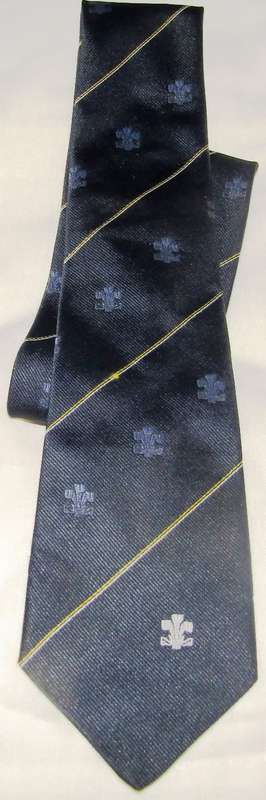 Welsh Embroidered Rugby Tie #2 - Dates from 1981   COLLECTIBLE TIE -  42 YEARS OLD