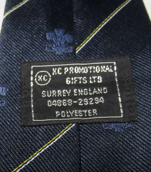 Welsh Embroidered Rugby Tie #2 - Dates from 1981   COLLECTIBLE TIE -  42 YEARS OLD
