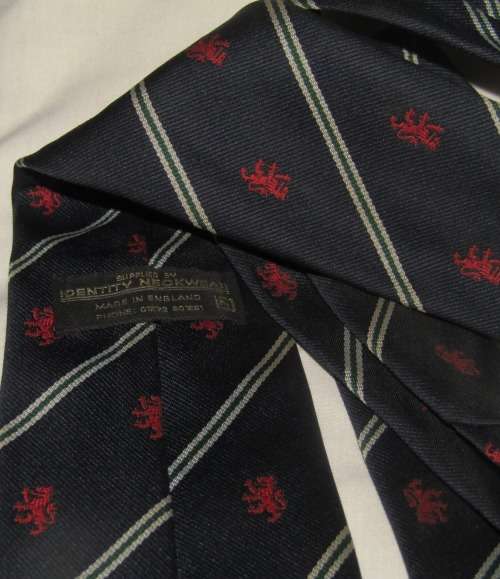 England Embroidered Cricket Tie - Dates from 1983   COLLECTIBLE TIE -  40 YEARS OLD