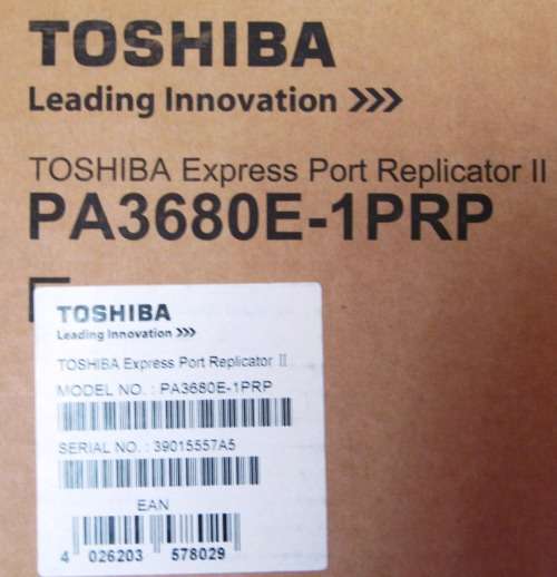 Toshiba Express Port Replicator II PA3680E-1PRP - Brand New and Complete - Never Used -See Photos