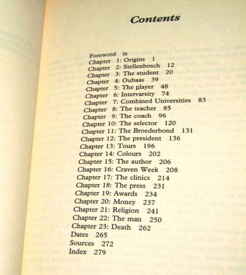 DOC - The  Life of Danie Craven - by Paul Dobson - First Edition 1994 Hard Cover with Dust Jacket