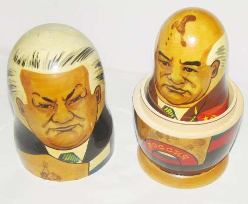 Russian Leaders 10 Piece Nesting Dolls - Made in Russia - Not a Chinese Copy- See Photos