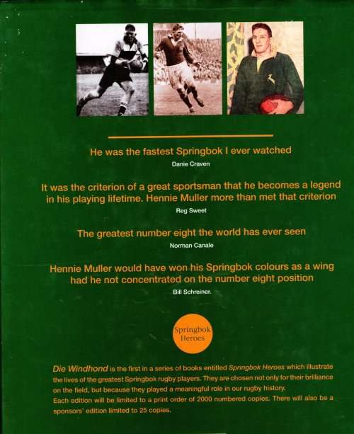 Hennie Muller - Die Windhond deur Andy Colquhoun Numbered Copy #438/2000 Limited Edition