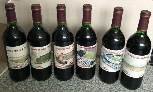 1995 Rugby World Cup Memorabilia - Commemorative Port/Wine Limited Ed with Photos of Stadiums Used