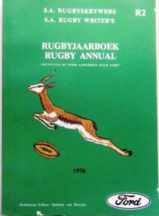 SA Rugby Annuals/Jaarboeke (6th to 10th Editions) - Set #2  Scarce 1976 -1980