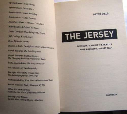 The Jersey By Peter Bills - A Must Read for All Rugby Enthusiast About the All Blacks