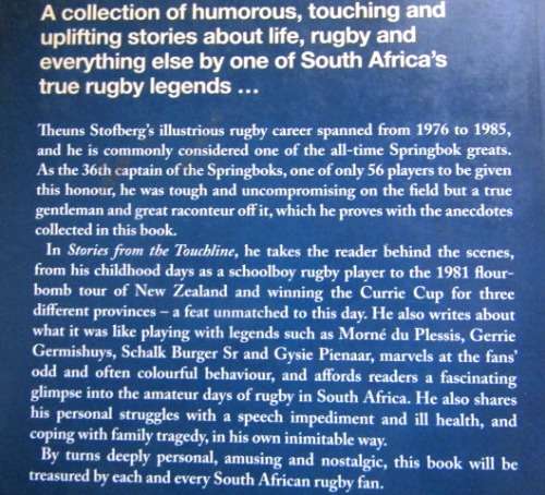 Stories from the Touchline bY Theuns Stofberg