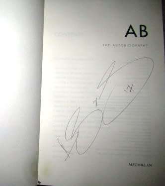 Signed Copy of AB de Villiers Book: AB The Autobiography