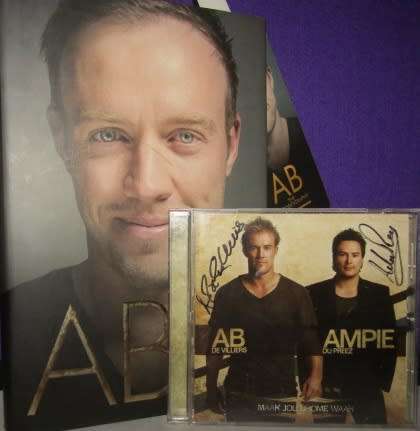AB deVilliers Memorabilia -  Sluit in Biografie Boek en Getende CD `Maak Jou Drome Waar` -Skaars