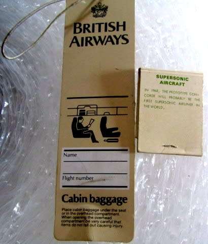 Concorde Memorabilia-All from a Flight on British Concorde Plane-Extremely Rare to find on BobShop