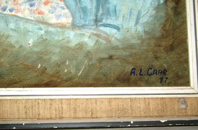 Beautiful Portrait of an Old Lady - By AL Carr dated 1977 - Oil on Board