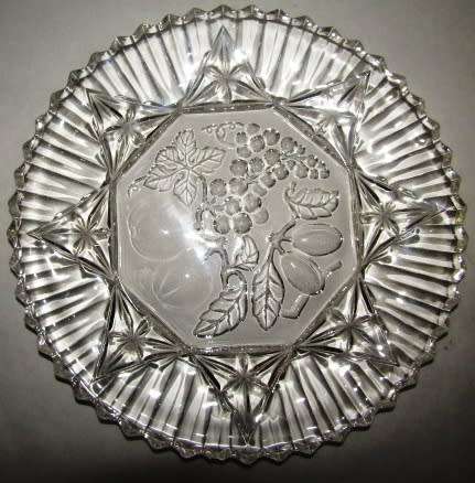 Clear Glass Pressed Serving Round Platter -For Sandwiches and Snacks- Classic Style