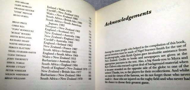 Fifty Rugby Stars Describe:  My Greatest Game