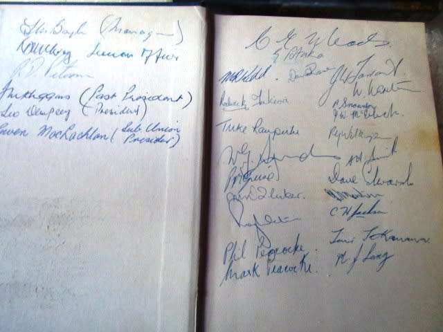 Colin Meads -Signed copy by Meads, Presidents, Managers, Coaches & Players of King Country RFU