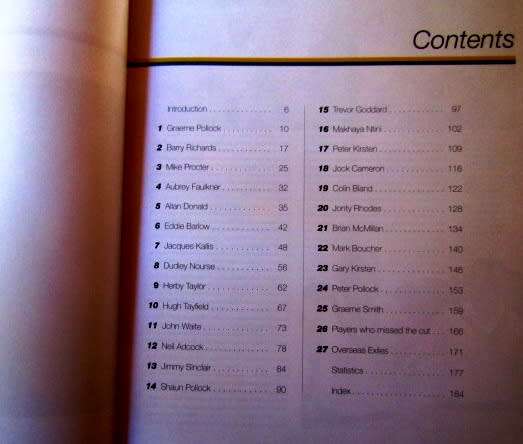 The Selected-The 25 Greatest South African Cricketers of All Time (Published 2007)