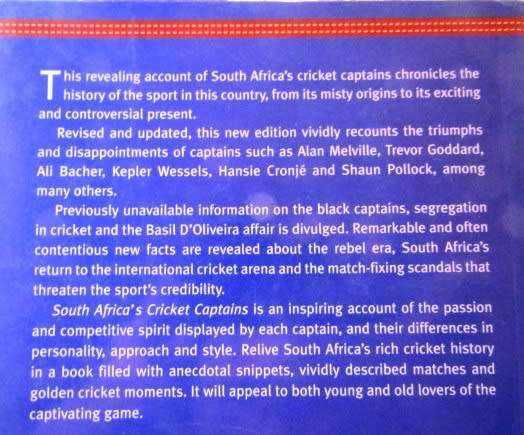 South Africa`s Cricket Captains by Trevor Chesterfield and Jackie McGlew