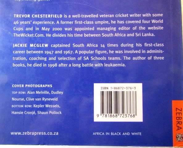 South Africa`s Cricket Captains by Trevor Chesterfield and Jackie McGlew