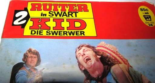 Ruiter in Swart en Kid die Swerwer Fotoverhaal Tydskrif Plus Temmers van die Woestyn #4 Boekie