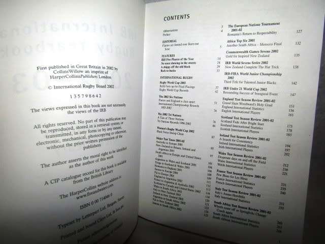 International Rugby Yearbook - 2002 - 2003 Edition
