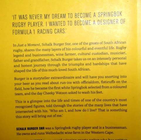 Schalk Burger (Snr) Springbok father of Schalk Burger - Just a Moment by Michael Vlismas