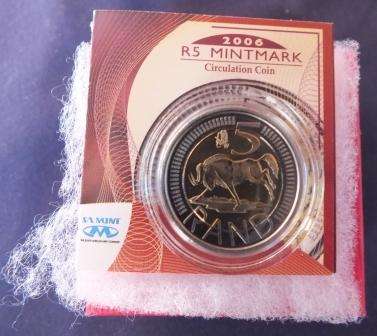 SA Mint 2006 Bi-Metal Unc. R5 Oom Paul Mint Mark - Mintage of only 957 - Scarce