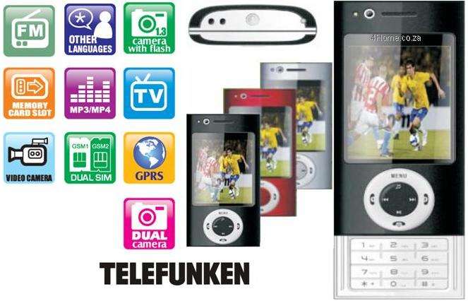 Telefunken TCP-011 Dual SIM Slide Quad Phone with TV function