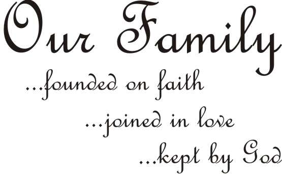 Wall decal....."OUR FAMILY..."