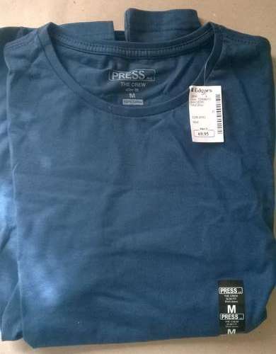 Press AVE Crew Slim Fit T-shirt Blue Size M