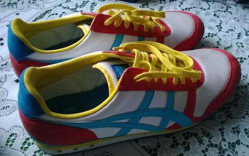 Asics Tiger Ultimate 81 D0A2Y-0143 Men White/Blue Atol Size UK10