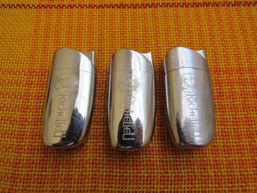Lot of 3 Richelieu Metal Refillable Lighters
