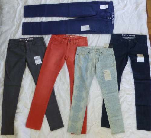 Bulk lot 5 RVCA Womens Jeans (New) (Closing down clearance stock) as one lot