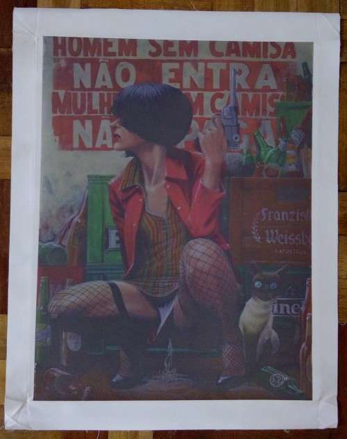 Large Brazilian Art Print on Canvas - like new