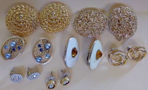 Bulk lot 7 pairs earrings - estate lot