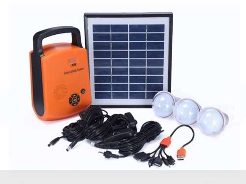High efficiency home solar LED lighting system with FM radio (BX-FD016-1F)