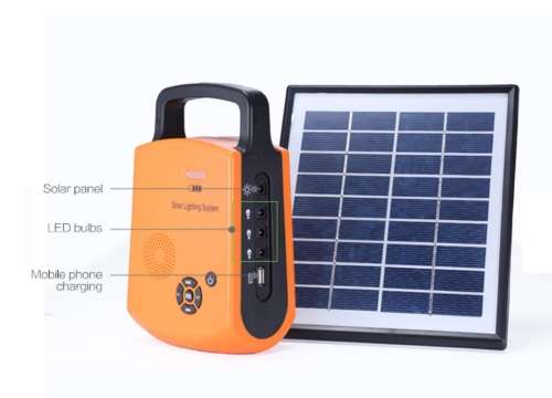 High efficiency home solar LED lighting system with FM radio (BX-FD016-1F)