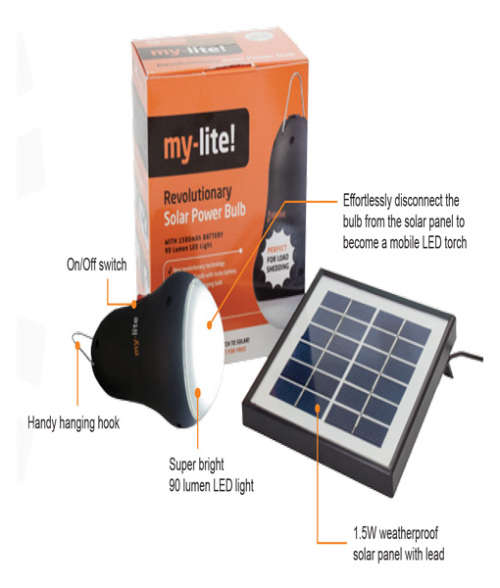 SOLSAVE  Solar Powered Light (SG-MYLITE)