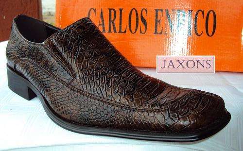 Carlos Enrico Designer Men's Shoes - Brown code : B02