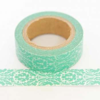 Blue Damask Washi Tape