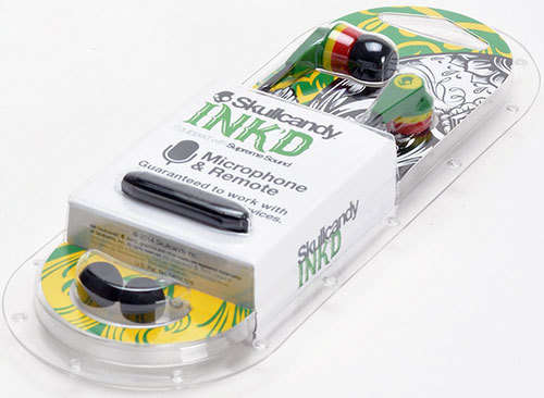 Skullcandy Ink'd 2.0 In-Ear Headphones with In-Line Microphone (Rasta)