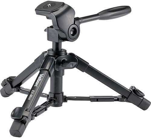 Velbon EX-Mini Aluminum Tabletop Tripod with 2-Way Pan/Tilt Head