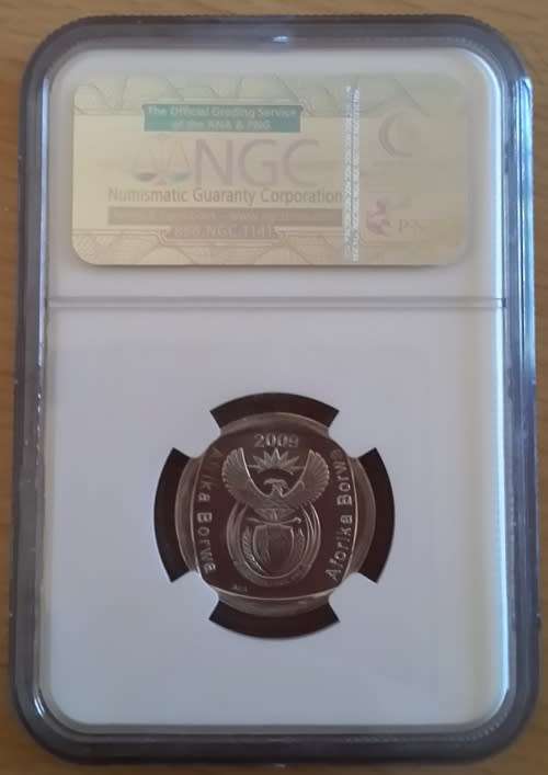 NGC Graded MS66 - 2009 Oom Paul R2 with CW MINT MARK - High Grade