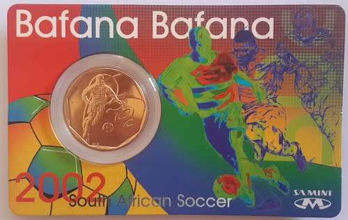 2002 Soccer Fifty Cent (50c) In Original Card - MINTAGE ONLY 270