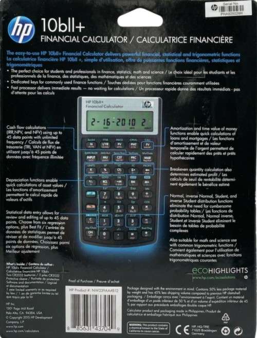 Brand New Financial Calculator HP for Business and Finance Students