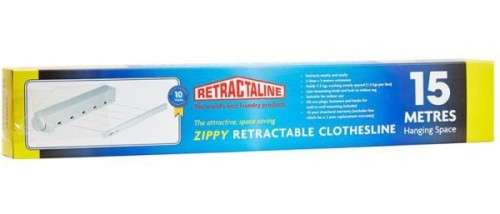 Zippy Retractaline - Retractable Washing Line Ideal for Bathrooms and Balconies