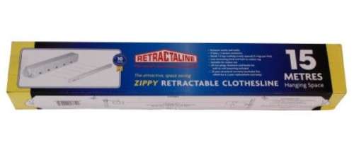 Zippy Retractaline - Retractable Washing Line Ideal for Bathrooms and Balconies