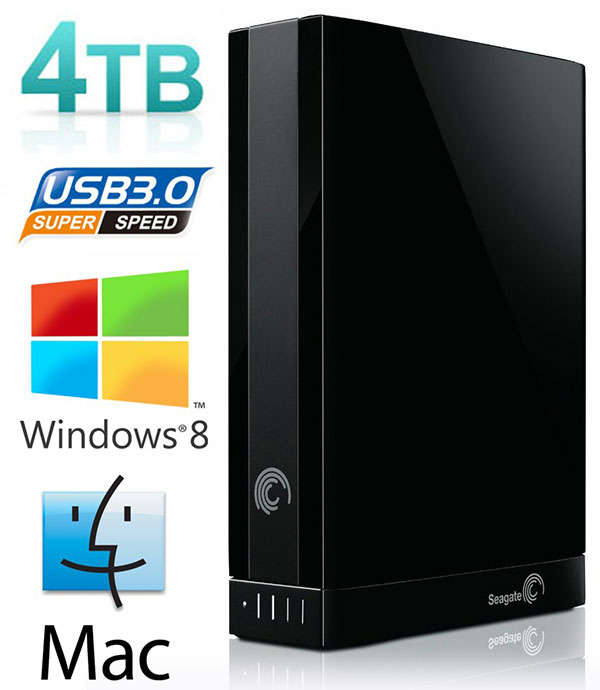 4TB Seagate 3.5'' Backup Plus External HDD - USB 3.0