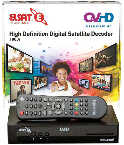 Elsat HD Digital Satellite Decoder OpenView + Installation Voucher