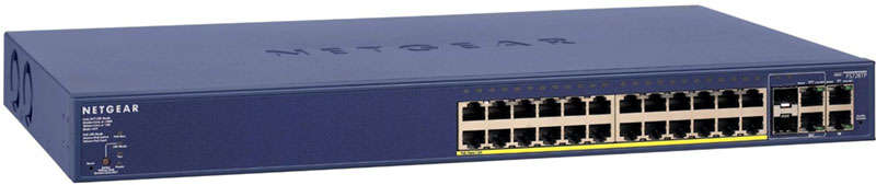 NETGEAR ProSafe FS728TPv2 24 Port 10/100 Smart Switch with 4 Gigabit Ports and 24 PoE Ports